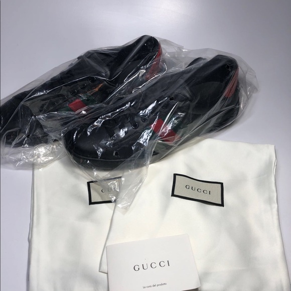 ๐SOLD๐ Gucci Mens Ace Ribbon Leather Sneaker - Picture 6 of 8